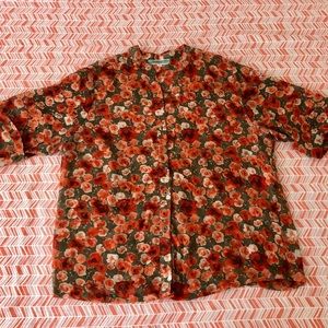 Flower print blouse